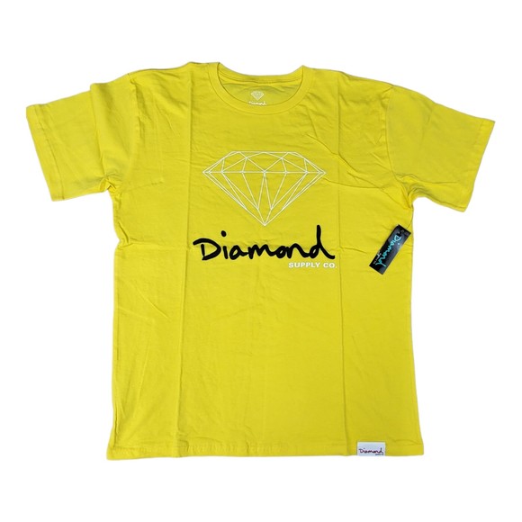 Diamond Supply Co t shirt / yellow / short sleeve / Diamond supply graphic tee - Picture 1 of 4